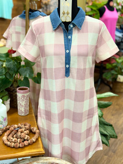 The Dakota Pink Plaid Dress