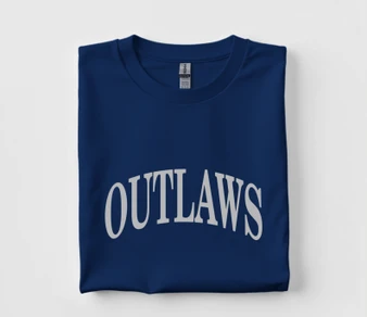 Outlaws Parent shirt - word front, logo sleeve
