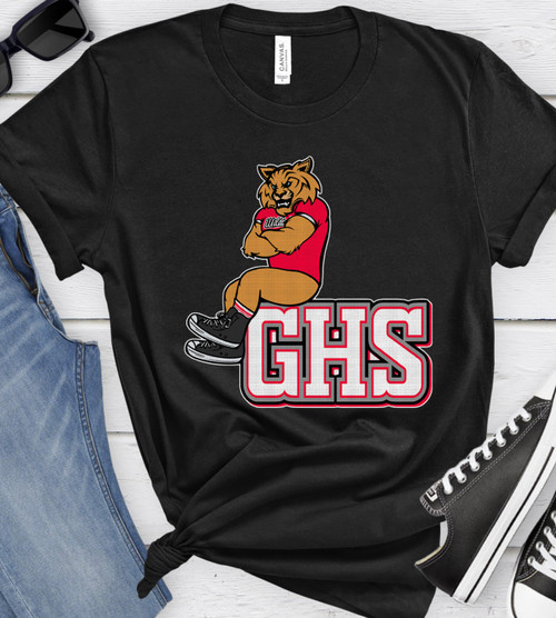 Glenmora High School Wildcat Mascot Tee - Pre-Order