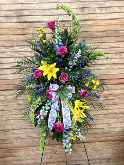 Designer's Choice Fresh Flower Standing Funeral Spray