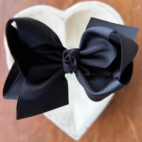 SSD Black Basic Grosgrain Bow