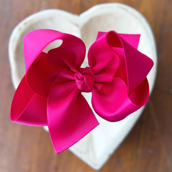 SSD Shocking Pink Basic Grosgrain Bow