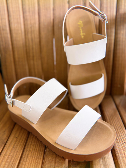 The Sadie Sandals - White