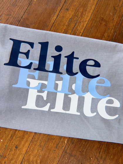 “Elite Elite Elite” on Grey Screen Printed Tee