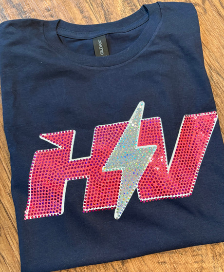 HV Bolt Navy Bling Tee