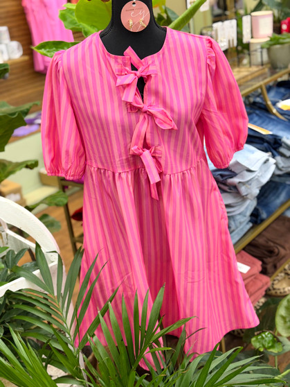 The Rose Striped Mini Dress