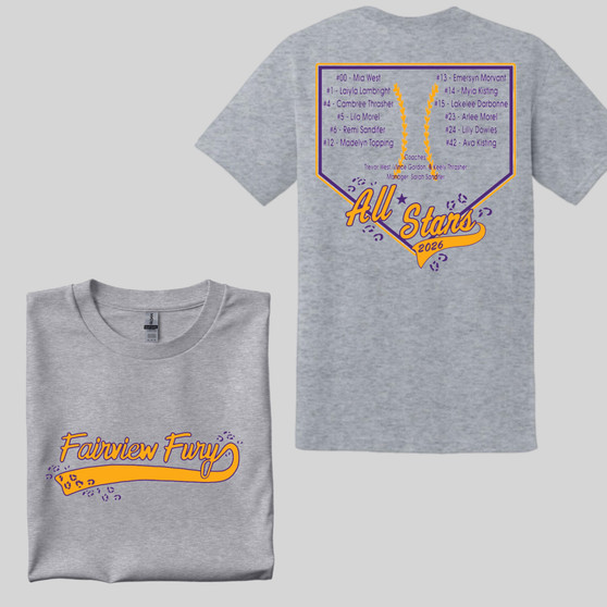 Fairview Fury Tees - Grey Shirt