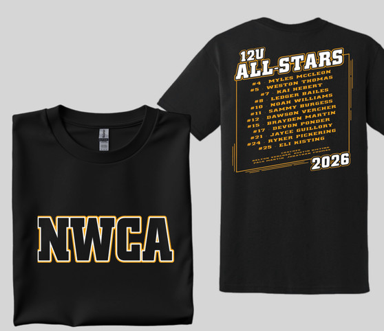 NWCA 12U All-Stars Tees (Black)