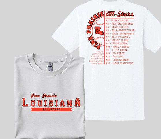 Pine Prairie 6U All-Stars Tees (White)
