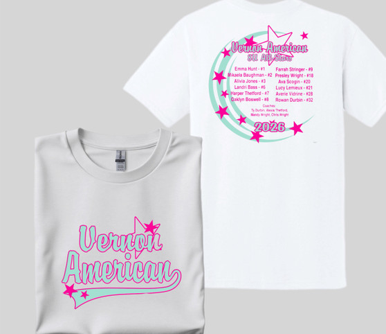 Vernon American 8U All-Stars Tees (White)