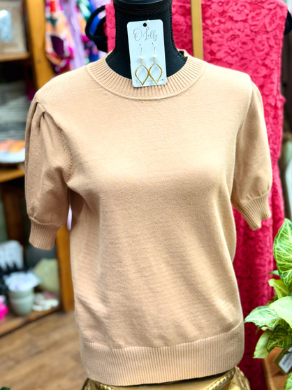 Tara Beige Knit Sweater - Size SMALL