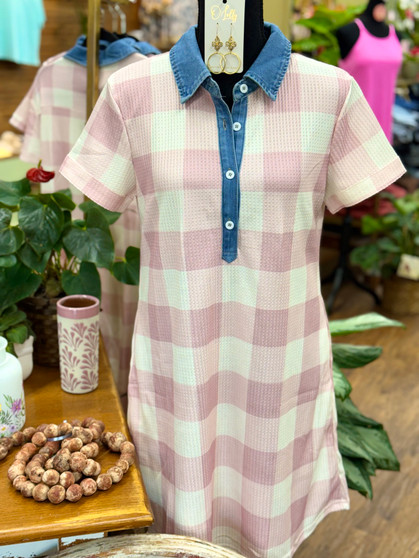 The Dakota Pink Plaid Dress