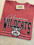 "Glenmora Wildcats" on Crimson Comfort Color Tee