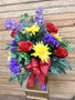 Summer Crush Silk Cemetery Vase Arrangement