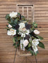 #3 Wooden Window Silk Flower Funeral Spray 