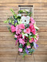 Designer's Choice Silk Flower Wooden Window Standing Funeral Spray