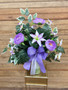 Lavender Serenity Silk Cemetery Arrangement
