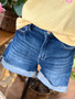 Dark Wash Nicole High Rise Cuffed Shorts