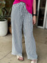 Black Stripe Casual Pants