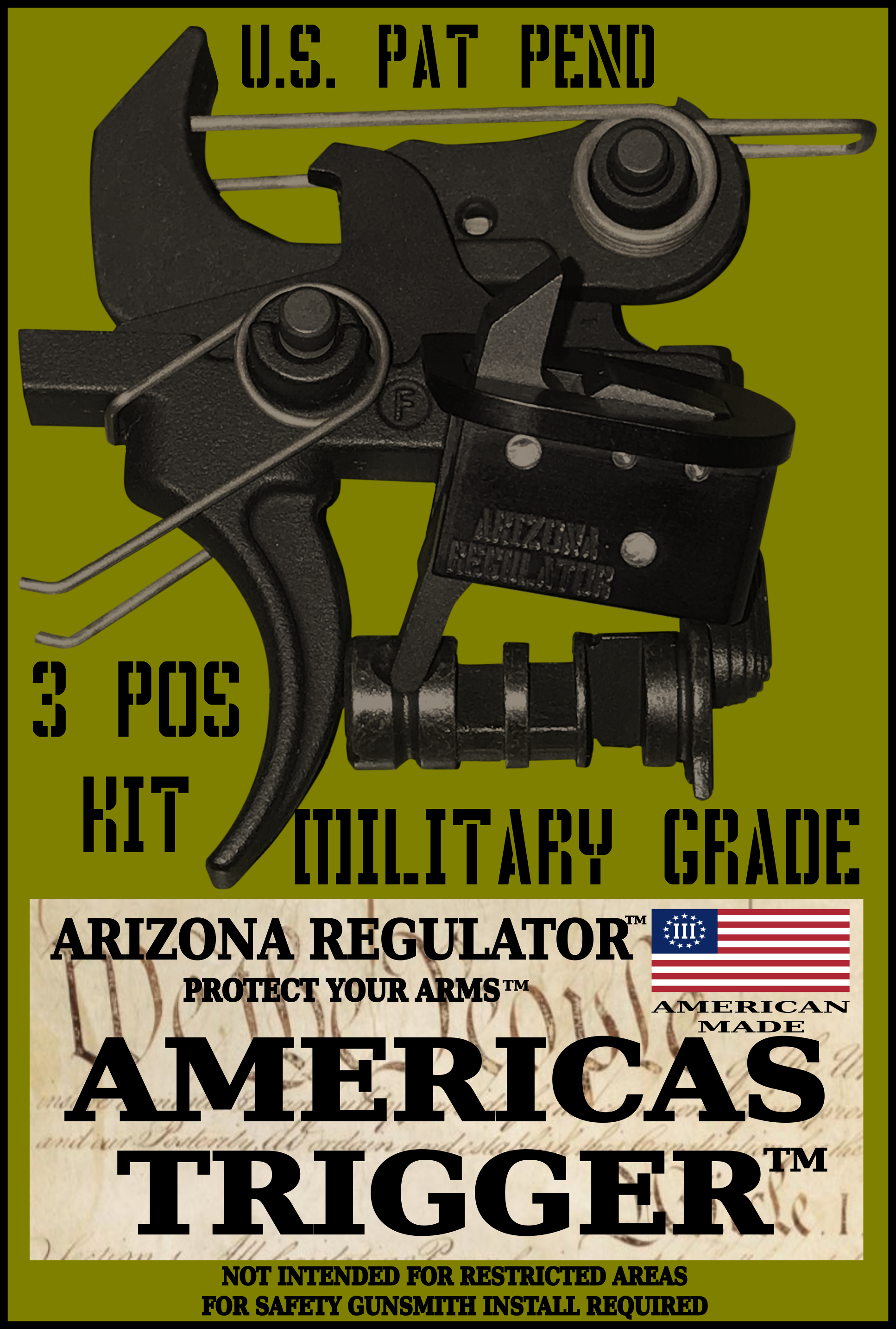 3 POSITION MILITARY GRADE FRT TRIGGERS FOR SALE ARIZONA REGULATOR AZR-15A1