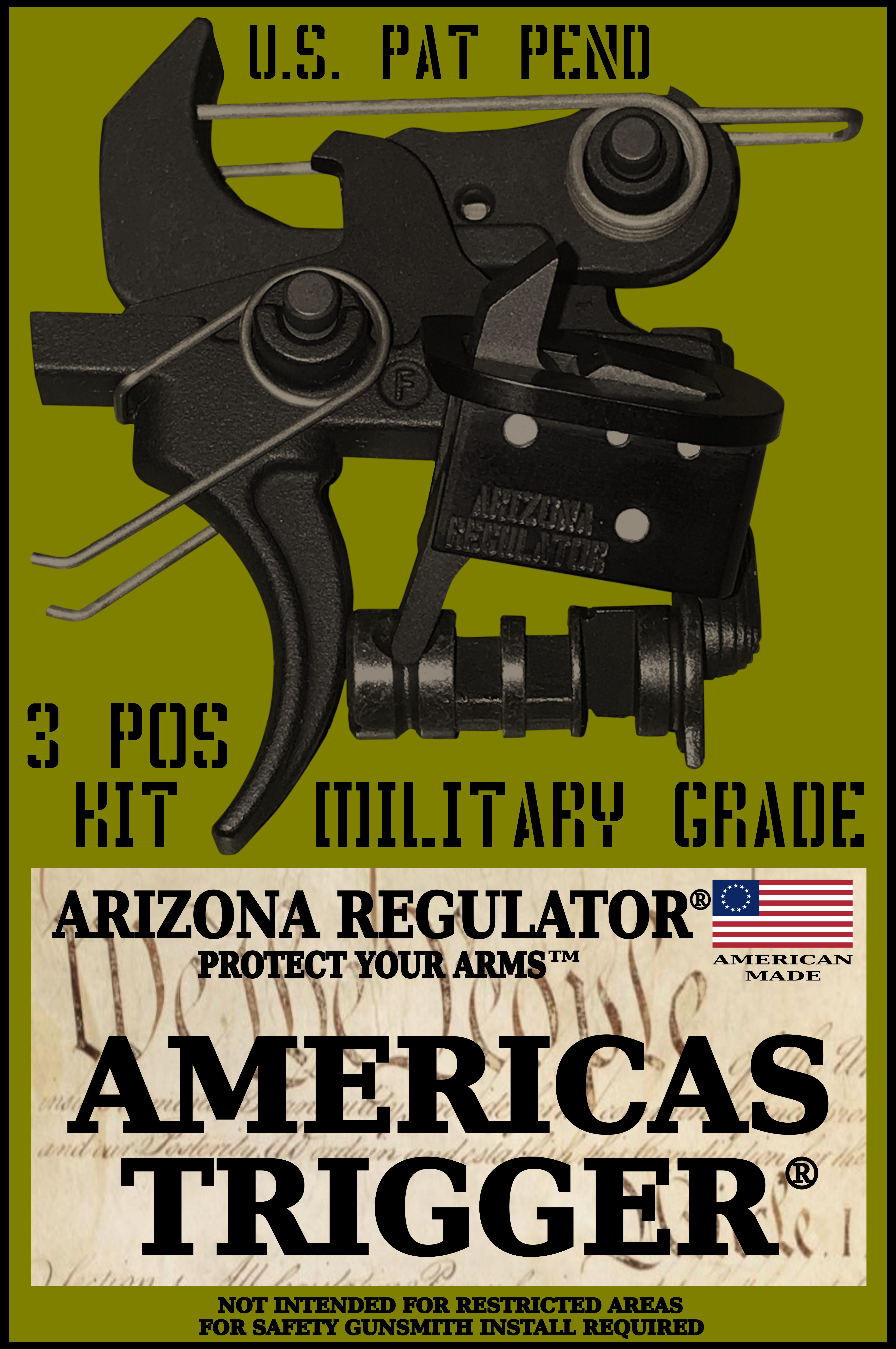 3 POSITION MILITARY GRADE FRT TRIGGERS FOR SALE ARIZONA REGULATOR AZR-15A1