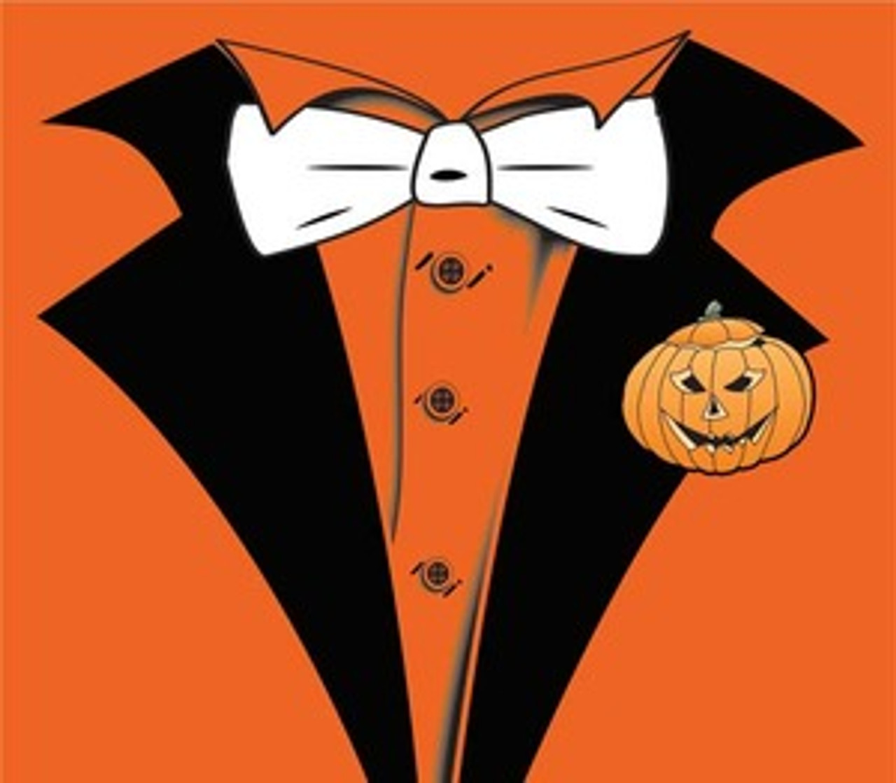 Orange Tuxedo T-Shirt with Halloween Pumpkin