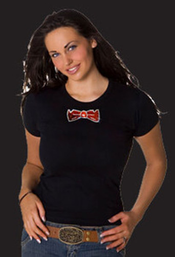 Missy Sizing Rhinestone just the Tie T-Shirt Missy Sizing Rhinestone just the Tie T-Shirt