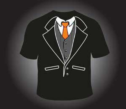 Tuxedo Tee Agent Orange Model with Orange Tie Tuxedo Tee Agent Orange Model with Orange Tie