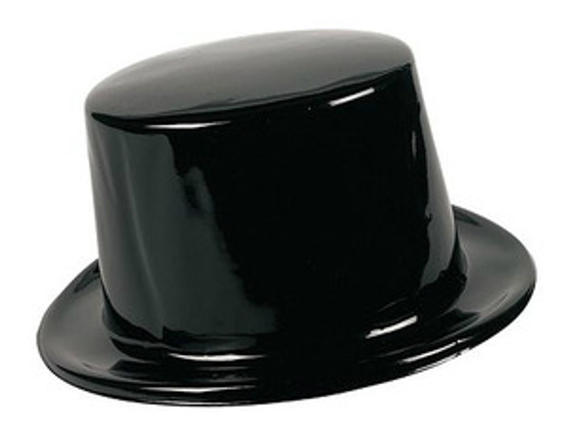 white plastic top hat