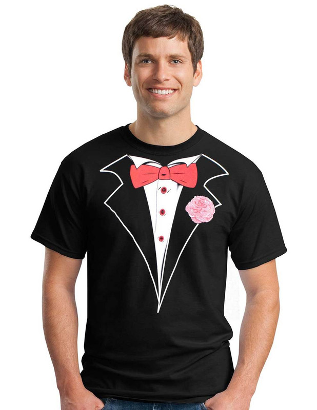 Tuxedo T-shirt in Black - Classic