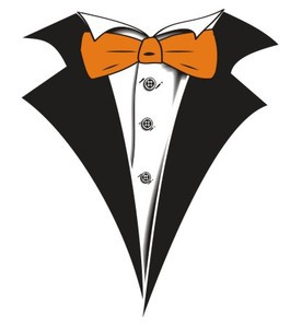 Tuxedo T Shirt With Orange Bow Tie On White Shop Men S Tuxedo Tees - yellow bow tie roblox t shirt