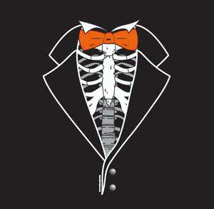 Dem Bones Tuxedo T Shirt With Orange Tie Halloween Special - roblox halloween t shirt para roblox