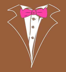 Brown Tuxedo T Shirt With Hot Pink Tie Shop Men S Tuxedo Tees - black bow tie t shirt roblox