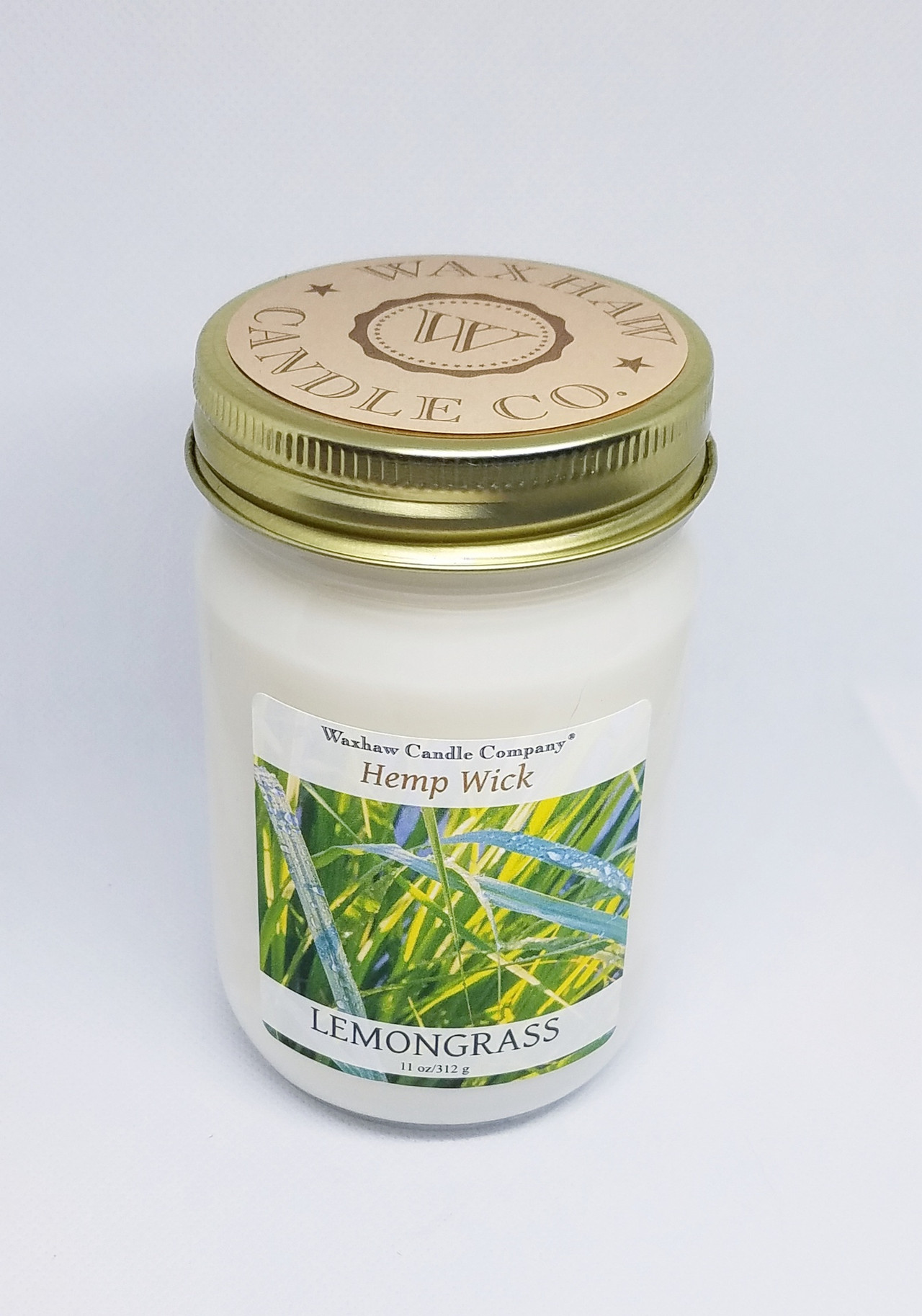 Lemongrass Candle Hemp Wick Waxhaw Candle Co.