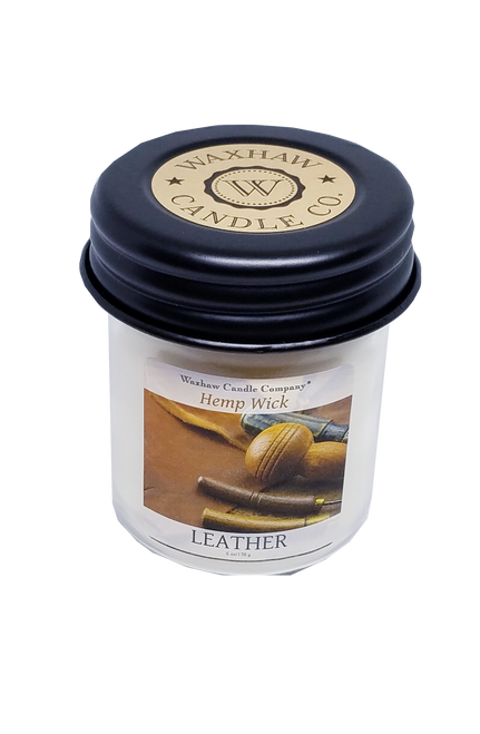 Leather Hemp Wick Candle Leather Hemp Wick Candle