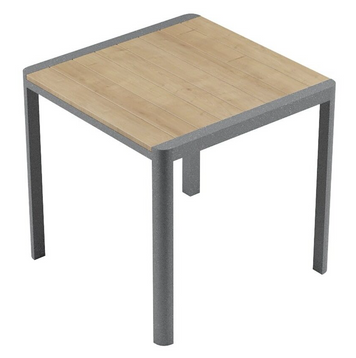 Outdoor Table in Dark Grey, 80x80x74cm