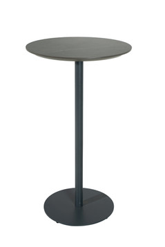 Black Bar Table W/Grey Marble Top