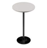 Black Bar Table W/Grey Marble Top