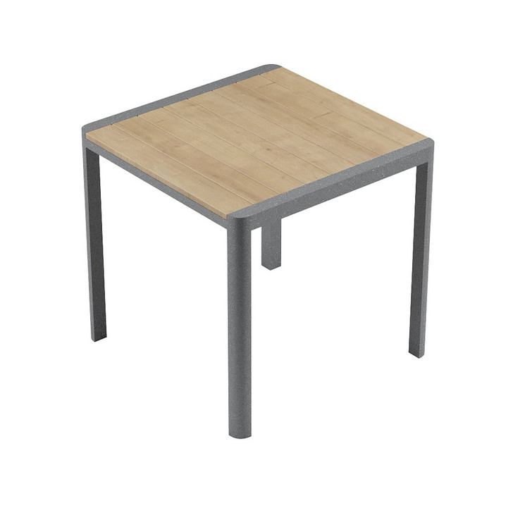 Outdoor Table in Dark Grey, 80x80cm