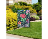 Geranium Welcome Garden Flag