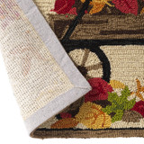 Fall Wagon  Indoor/Outdoor Hooked Rug