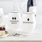 Ski Stemless Wine Glass