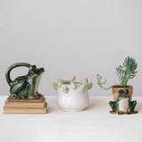 Stoneware Frog Water Pitcher