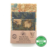 William Morris  Beeswax Wraps Set L,M,S