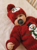 Frosty Snowman Ruby Red Crew Neck Sweater