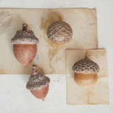 Resin Acorn w Gold Leaf