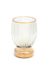 Ribbed Glass Vase/Tealight