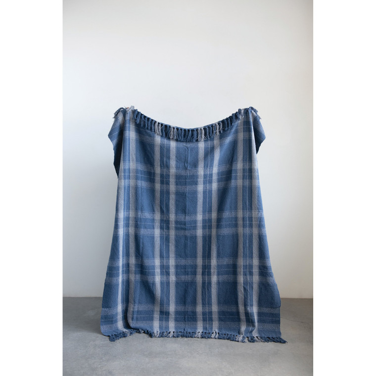 Woven Recycled Cotton Blend Throw