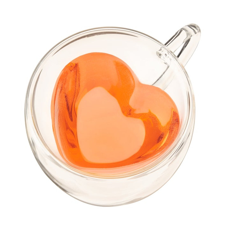 Heart Double Wall Glass Tea Mug