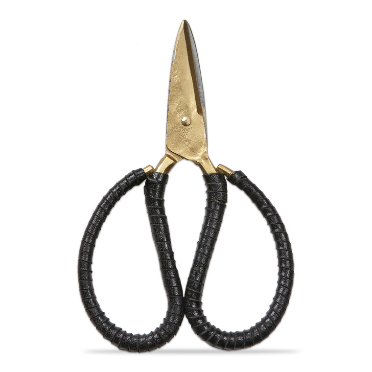 Leather Wrapped Forged Iron Scissors